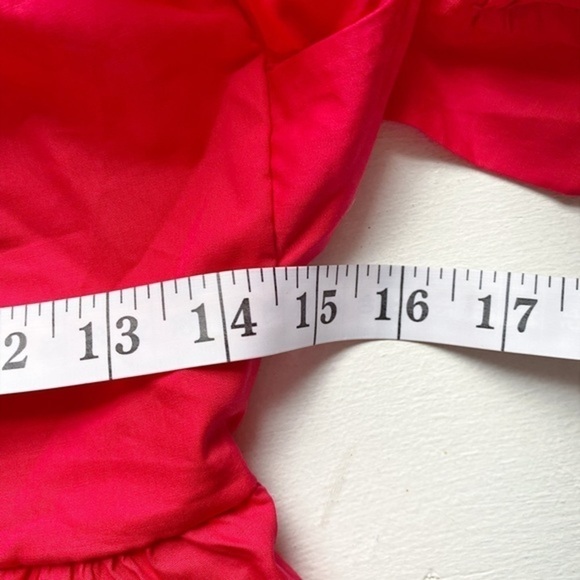 Sunday Up Red Cotton Pinafore Midi Dress - Picture 10 of 13